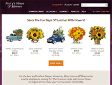 Tablet Screenshot of mistyshouseofflowers.com